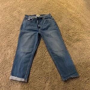 A&F Ankle Straight Ultra High Rise